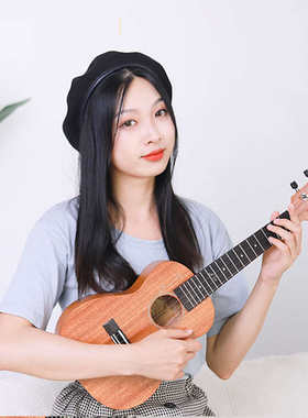 趣弹乐器尤克里里uku200c初学入门男女桃花芯儿童23寸小吉他
