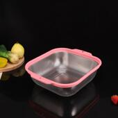 多功能长不PJ 05220锈钢沥水篮方形厚彩边密加孔篮子厨器房家用淘