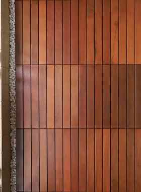 IPE硬木地板 户外阳台防腐防水拼接实木花园露台免龙骨自铺地板