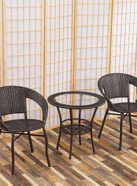 椅三件套阳藤台小桌椅小茶几简F5M6SST7约外庭休院户闲茶桌防水网