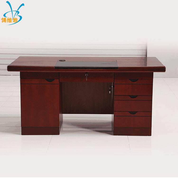 办公家具办公家具实木贴皮办公桌 简约老板桌1.2 1.4米电脑桌现货
