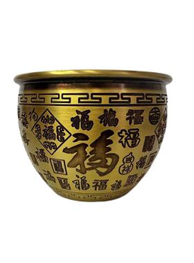 福禄寿喜黄铜百福缸米缸聚宝盆黄铜招财缸铜米缸家居装饰办公室