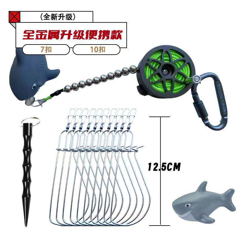 路亚活鱼扣控鱼锁鱼器鱼具不锈钢锁包胶钢丝绳垂钓用品渔具大全