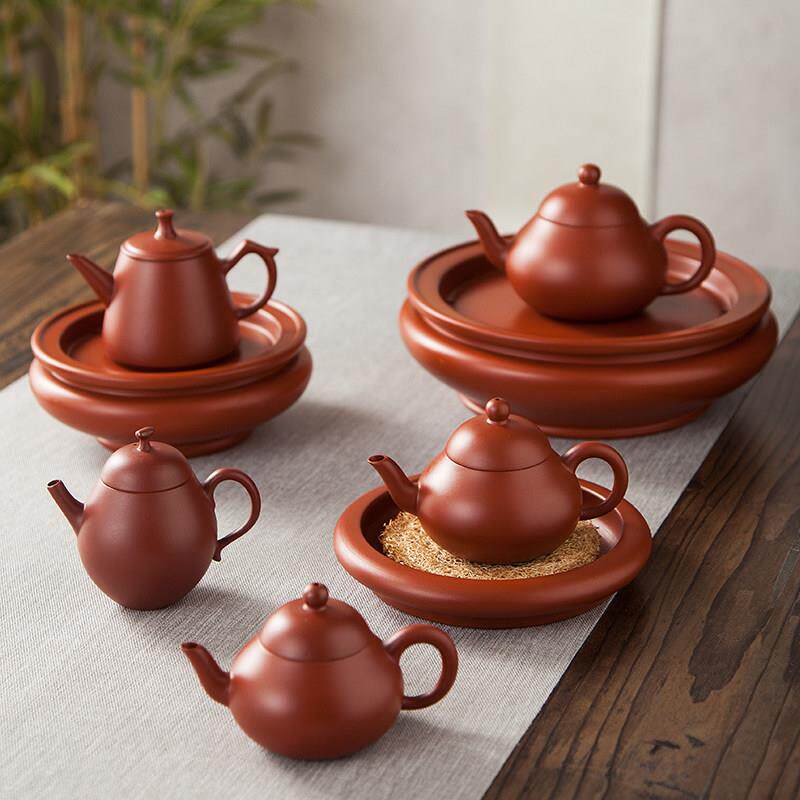 潮州手拉壶朱泥手工壶紫砂茶壶功夫茶泡茶壶入门级泡茶壶原矿朱泥