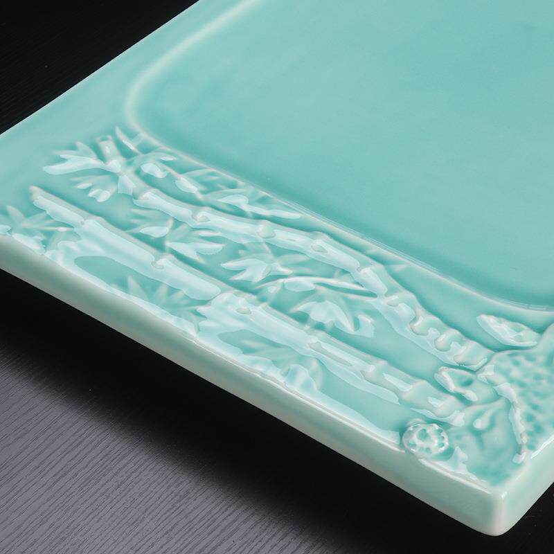 节节高升浮青雕瓷茶具20-546套磁装家上用客厅整套带茶盘电炉自动