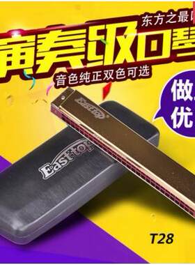 Easttop东方之T28复音口琴国光品质28孔单音口琴28孔复音口琴