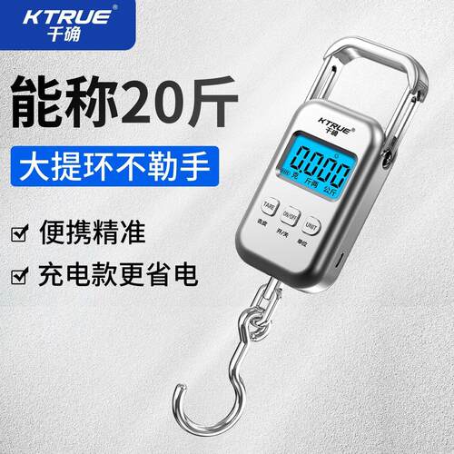 精准手提称10公斤电子秤便携式小型家用商用称重高精度弹簧称鱼器
