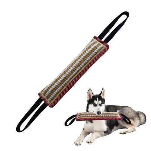 训犬黄麻竖条咬棒刁咬衔磨牙狗咬棒咬靶训狗用品Dog bite pillow