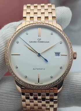 专柜价367000】98新38mm芝柏196618k玫瑰金原钻49525自动机械男表
