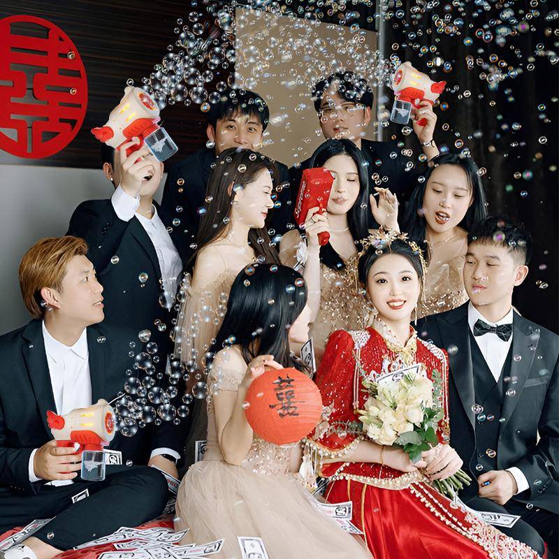 2025婚礼专泡机结婚手持礼/炮彩带泡道花瓣婚庆氛围用感拍照具户