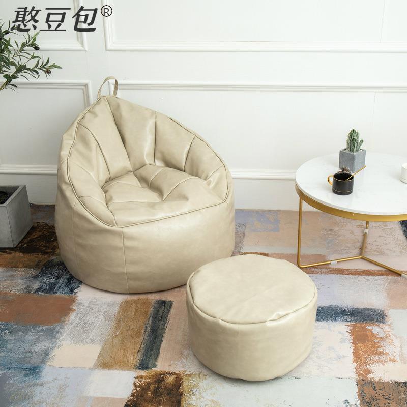 PU皮革皮制豆袋沙发懒人 欧式沙发单人懒人沙发椅 单人沙发椅