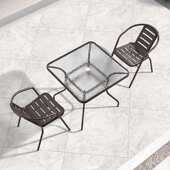 摆庭院露天三件套阳台铁户外艺休闲外室外桌椅餐饮店桌椅组合桌椅