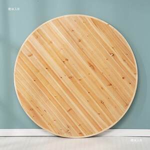 面木加KIZ厚大圆桌饭店家用杉实木餐桌圆形折叠桌20腿人酒店圆桌