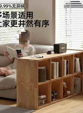 实木方格书架幼儿物园置学架落地QLE靠墙组合客厅储儿童生物收纳