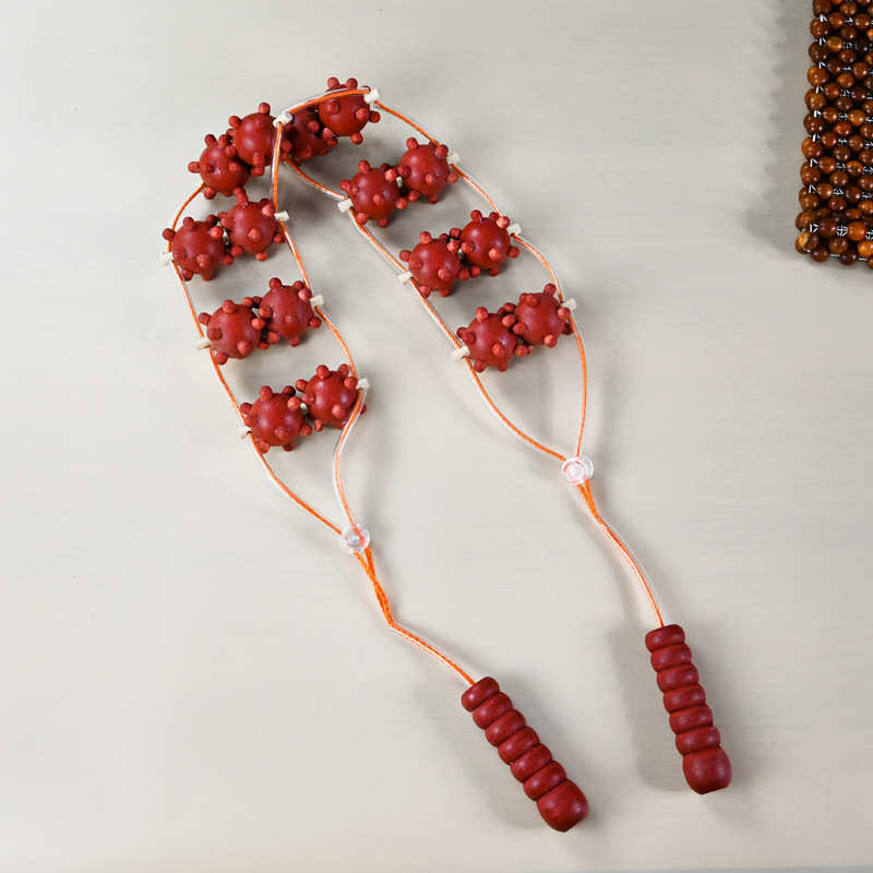 厂家直供拉背条滚轮按摩器开肩开背腰部背部手持滚轮条不求人