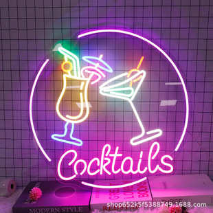 外贸电商led霓虹灯定制清吧酒吧Neon Sign招牌标志霓虹灯发光字