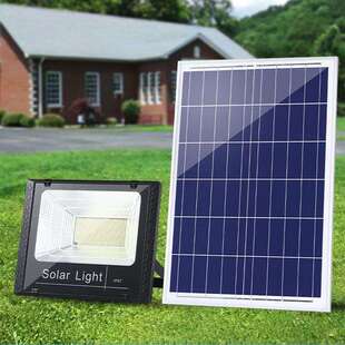 太阳能LED投光灯广场路灯新农村户外家用庭院灯100w壁灯IP67防水