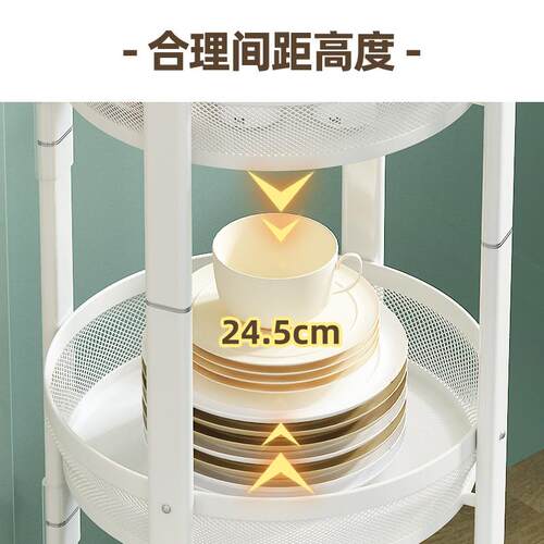 厨房多层车小推果蔬菜篮物收小推车收架家用零置食储物架客厅可移
