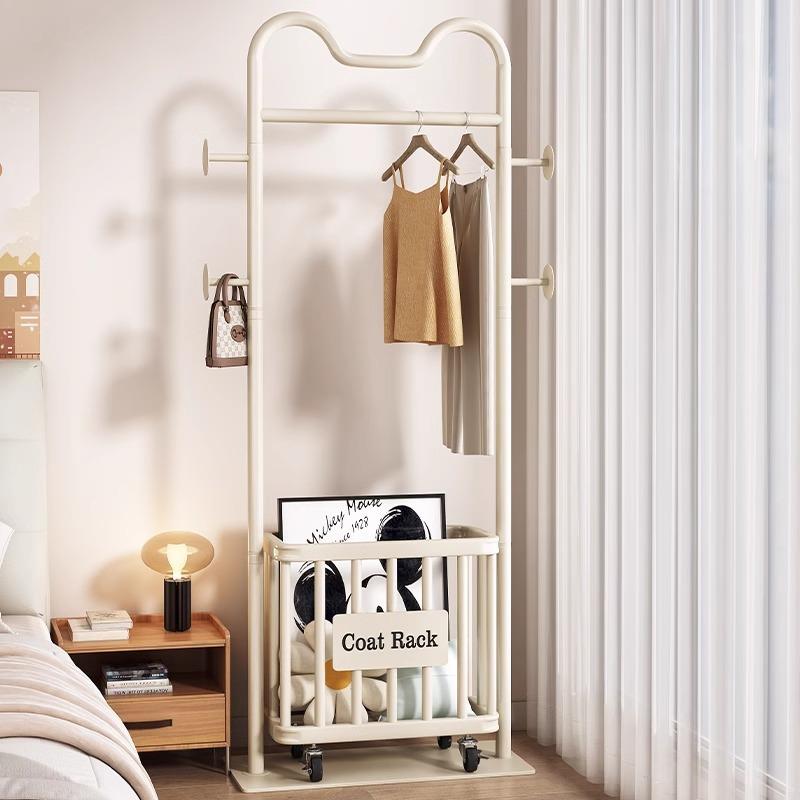 衣帽架落地挂立式家用客厅脏衣篮挂包卧室衣服简约可移动架子架子