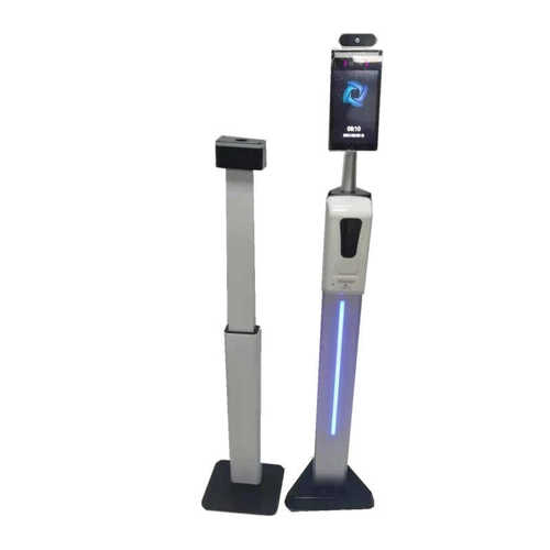斜挂式人脸识别支架红外测温仪考勤门禁一体机人脸支架立柱底座