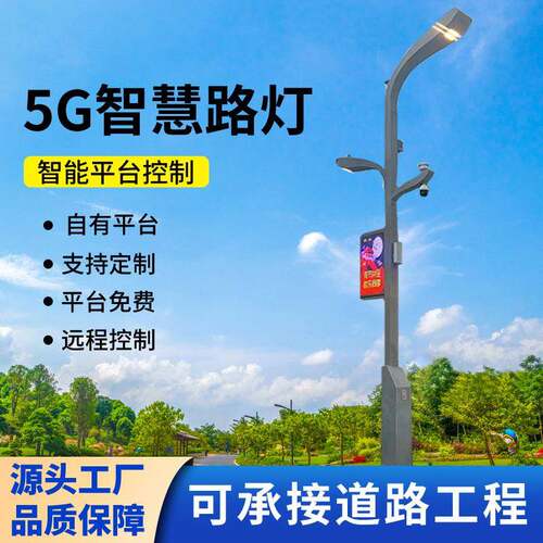 多功能智慧路灯生产厂家智慧灯杆加工单灯控制器路灯5G智能照明灯