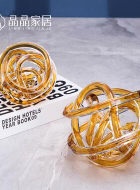 客厅玄关酒柜饭厅装饰品摆件书房桌面玻璃软装家居工艺礼品摆饰结