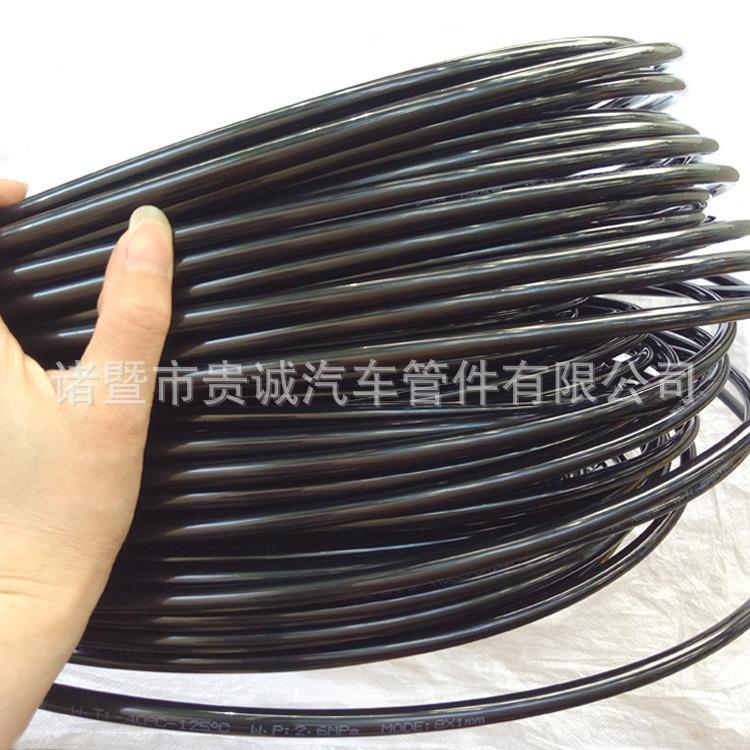 8mm尼龙PA6气管货车亚太管耐磨耐低温油管黑色刹车气管100米/卷