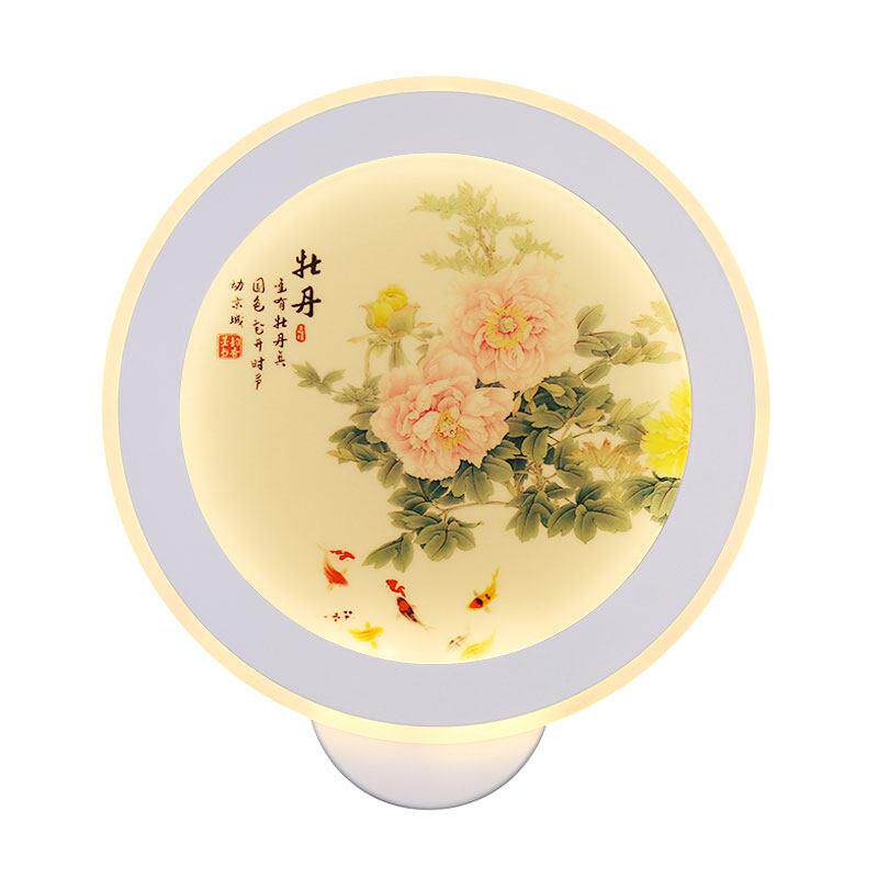 壁灯床头灯墙壁卧室现代简约背景画婚房卡通客厅led楼梯过道灯具