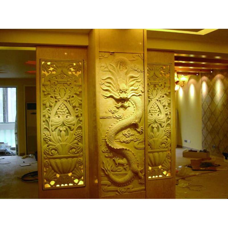 砂岩浮雕沙岩雕刻画定做砂岩背景墙砖玻璃钢酒店浮雕壁画锦绣前程