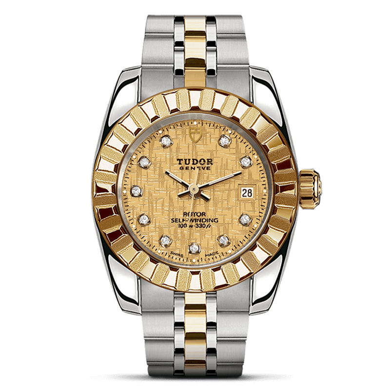 [9.8新]帝舵经典系列钢/18k黄金自动机械手表女表M22013-0010