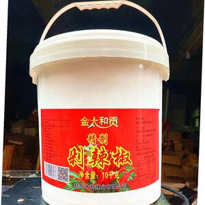 超香辣凉拌菜调料金太和贡10公斤大桶商用剁辣椒酱红油泼辣子方元