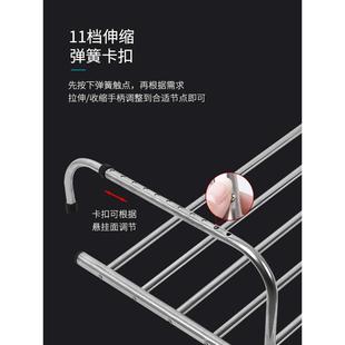 阳台晾衣窗外晾衣架伸缩晒鞋架防盗网晾晒护栏置物窗户晾陶琪