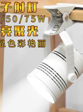 超高亮度大功率LED夹子射灯展会式带插头可移动聚光灯36/50/75W瓦