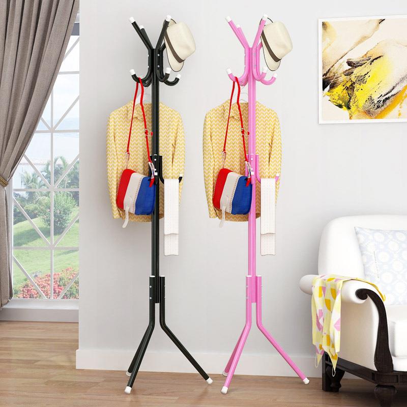 雅锐凡铁艺衣帽架9钩挂衣架卧室衣架简约现代时尚衣服架钢管组装
