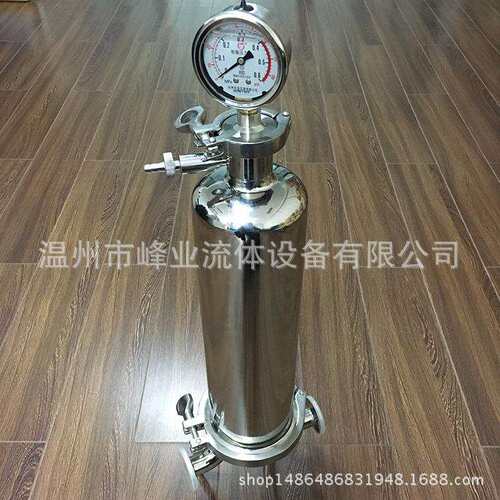 卫生级不锈钢304快装微孔过滤器 PP滤芯卡箍式管道精密过滤器