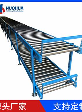 双层滚筒机流水线链条辊筒输送机车间电动滚轮传送带积放差速辊筒