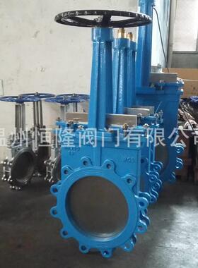 厂家直销PZ73手动铸钢刀型闸阀DN200硬密封耐磨插板阀单向闸板阀