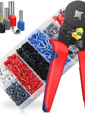 批发 1251pcs盒装 预绝缘VE冷压管型接线端子头/带HSC8压线钳