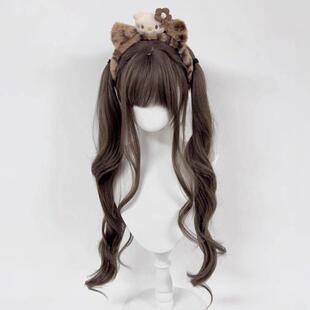 假发女少萝长版 80cm双马尾长卷发日系jk萝莉甜美氛围感彷真全头套