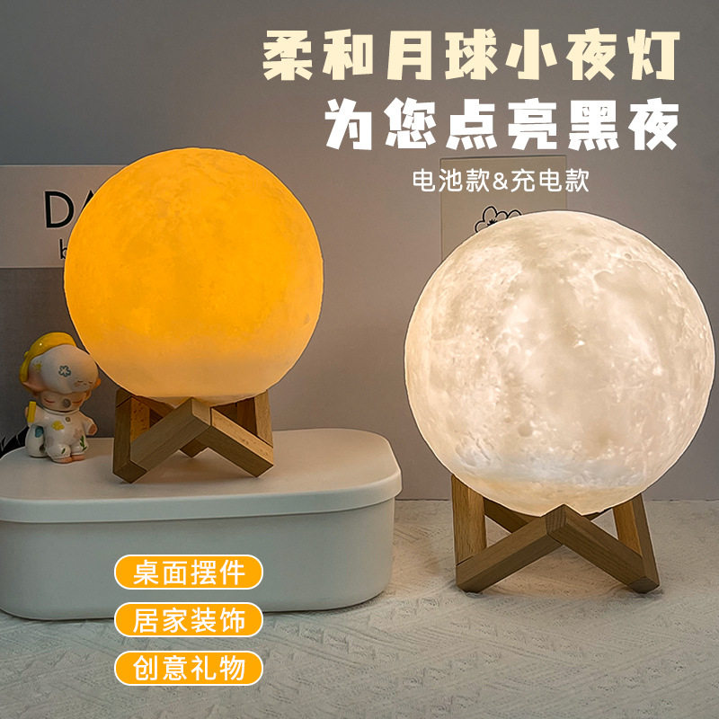diy创意月球星球床头装饰小夜灯