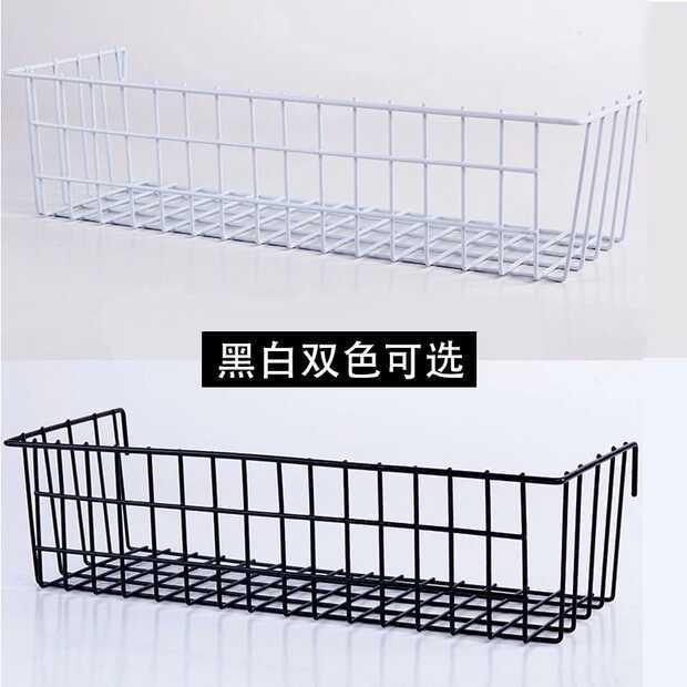 家用超市挂篮货架网片白色铁丝包胶展示篮子格子浸塑收纳篮置物篮