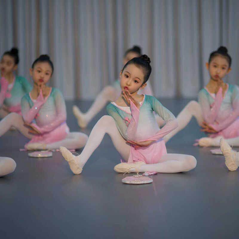 儿童古典舞演出服女童扇子舞古风舞蹈服中国风表演服检定考试形体