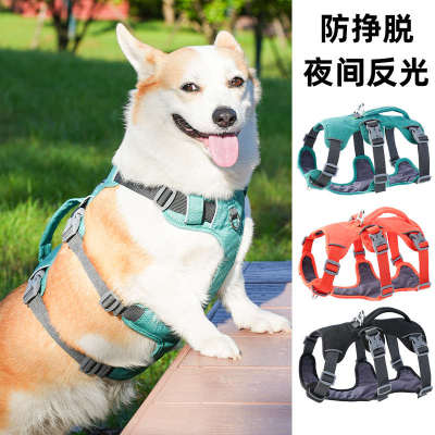 狗狗牵引绳背心式宠物胸背带狗绳大中小型犬柴犬柯基外出遛狗专用