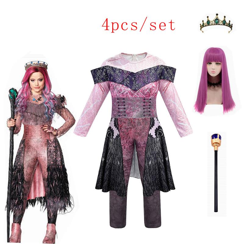 动漫cosplay儿童成人服装迪士尼后裔descendants 3万圣节表演服女