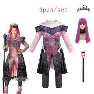 动漫cosplay儿童成人服装迪士尼后裔descendants 3万圣节表演服女