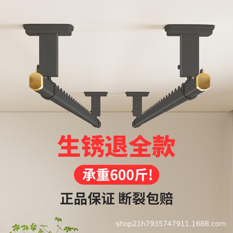 晾衣架阳台家用固定式晾衣杆顶装晒衣杆一根单杆打孔凉衣捍铝合金