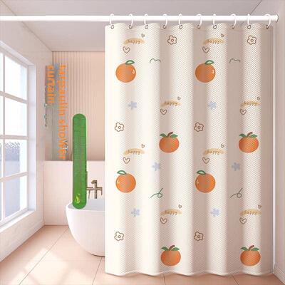 waterproof Shower Curtain bath Window curtain rod hooks set