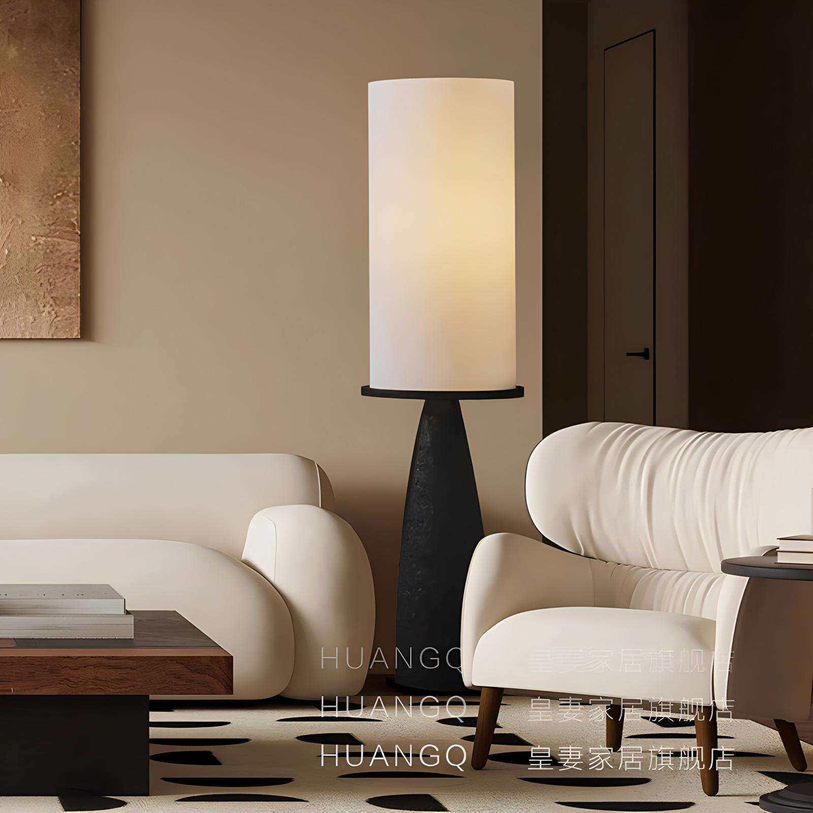客厅落地灯设计师卧室高级感轻奢台灯布艺沙发旁氛围中古风格灯具