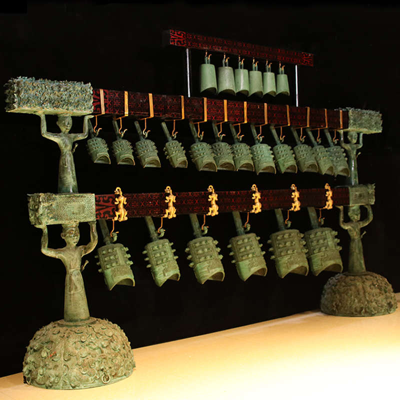 奏摆件乐器曾侯乙随州可演青铜器编钟编钟一套定音湖北省博物馆