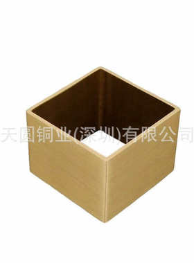 现货家具装饰黄铜方管 空心矩形四方铜管 铜方通 H63扁黄铜管零切